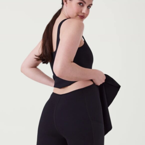 Spanx The Get Moving Square Neck Dress NWT Black XL - Picture 6 of 12